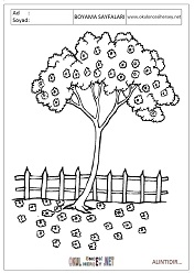 Ağaç boyama sayfaları 